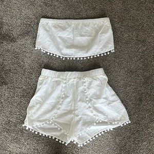 Two piece set- cover up beach pool size L